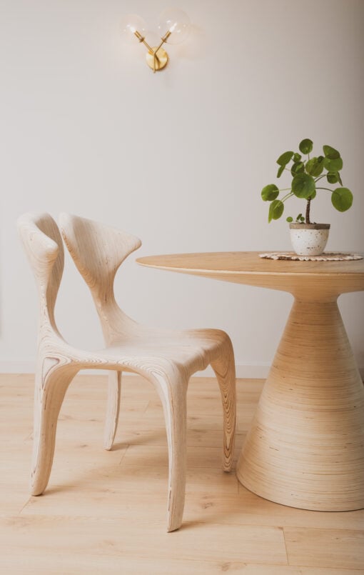 Dune Carved Chair - With Table - Styylish