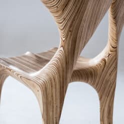 Dune Carved Chair - Wood Grain Detail - Styylish