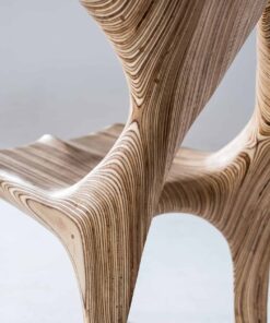 Dune Carved Chair - Wood Grain Detail - Styylish