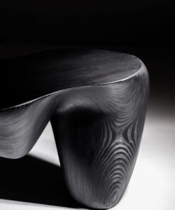 Flow Carved Bench - Wood Grain Detail - Styylish