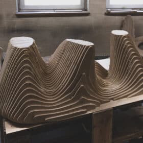 Flow Carved Bench, Handcraft