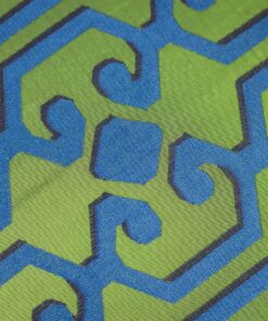 Pouf with Gilded Wood - Fabric Detail - Styylish