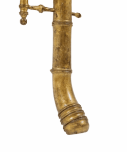 Pouf with Gilded Wood - Leg Detail - Styylish