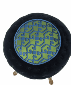 Pouf with Gilded Wood - Top View - Styylish