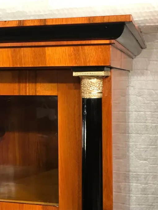 Biedermeier Walnut Bookcase- Detail of column- Styylish