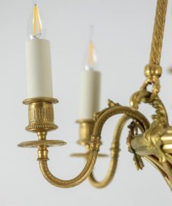 Louis XVI Style Chandelier - Side Profile With Candles - Styylish