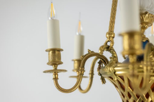 Louis XVI Style Chandelier - Side Profile With Candles - Styylish