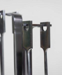 Chrome Metal Fireplace Set - Circular Handles - Styylish