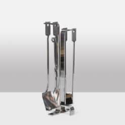 Chrome Metal Fireplace Set - Full Set - Styylish