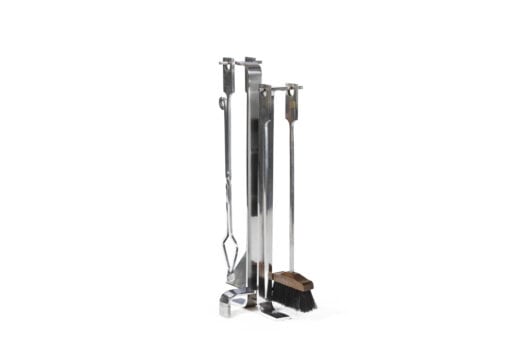 Chrome Metal Fireplace Set - Styylish