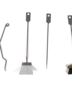 Chrome Metal Fireplace Set - Every Piece - Styylish