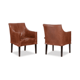 Pair of Lintello Armchairs in Camel Leather, 1970s