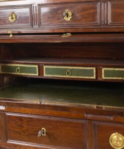 Mahogany Secretary Desk - Green Detail - Styylish