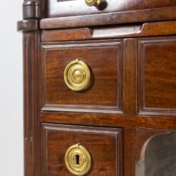 Mahogany Secretary Desk - Gold Hardware - Styylish