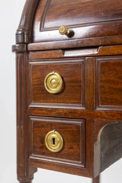 Mahogany Secretary Desk - Gold Hardware - Styylish