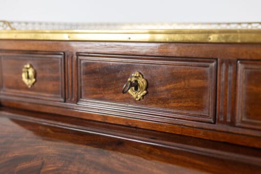 Mahogany Secretary Desk - Key Detail - Styylish