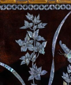 Asian-Style Lacquer Panels - Flower Decoration - Styylish