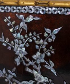 Asian-Style Lacquer Panels - Floral Detail - Styylish