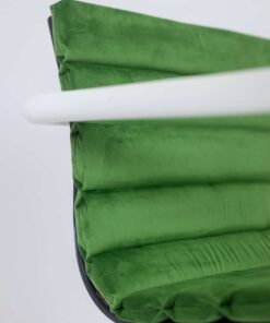 Alternative view of Set of 6 Danish Armchairs: Green Velvet & White Lacquer