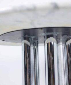 Marble Table with Chrome - Chrome Base - Styylish