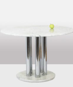 Marble Table with Chrome - Full Profile - Styylish