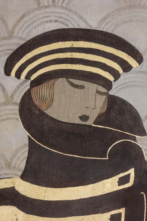 Painting of Art Deco Lady - Face - Styylish