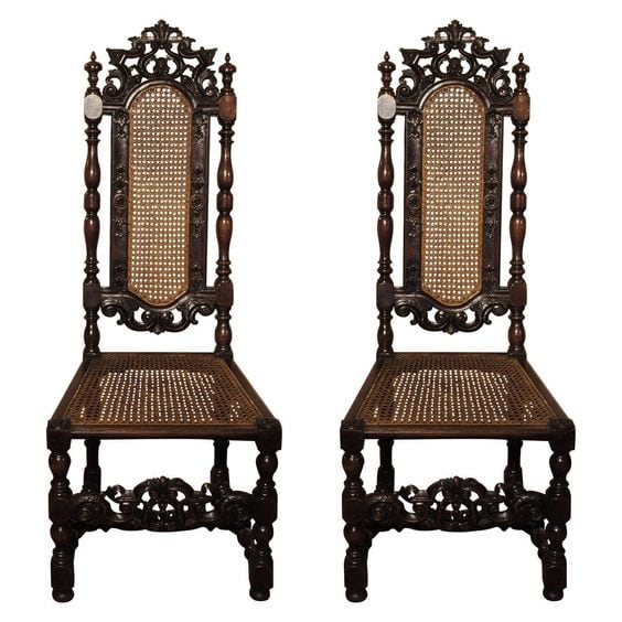 walnut carolean chairs