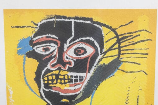 Colorful Jean-Michel Basquiat Silkscreen - Face Detail - Styylish