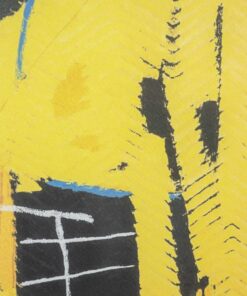 Colorful Jean-Michel Basquiat Silkscreen - Yellow Detail - Styylish