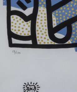 Blue Keith Haring Silkscreen - Number - Styylish