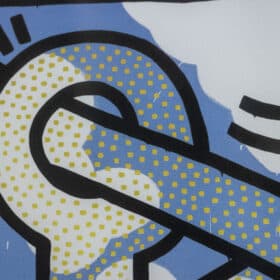 Blue Keith Haring Silkscreen, 1990s