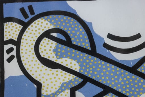 Blue Keith Haring Silkscreen - Black Line - Styylish