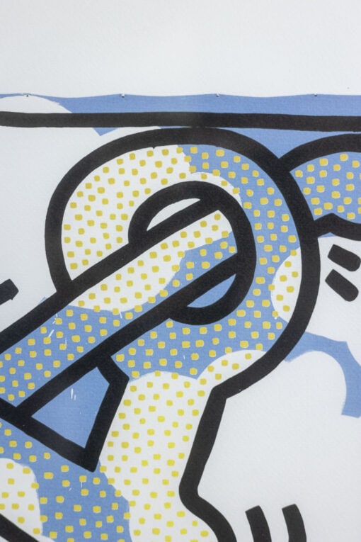 Blue Keith Haring Silkscreen - Shapes - Styylish