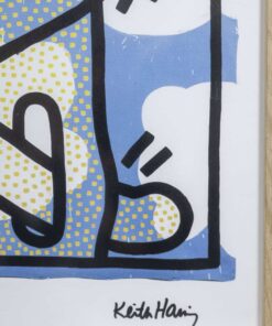 Blue Keith Haring Silkscreen - Signature Detail - Styylish