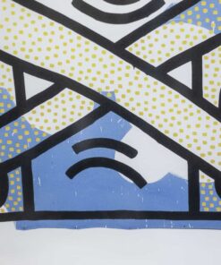 Blue Keith Haring Silkscreen - Dot Detail - Styylish