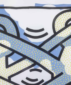 Blue Keith Haring Silkscreen - Figure Detail - Styylish
