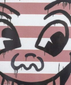 Expressive Keith Haring Silkscreen - Face Detail - Styylish