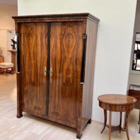 Empire Armoire, Walnut Veneer, Brass, Austria/Vienna, circa 1815