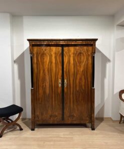 Alternative view of Empire Armoire, Walnut Veneer, Brass, Austria/Vienna, circa 1815