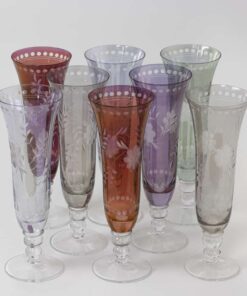 Bohemian Crystal Style Glassware - Champagne Flutes - Styylish
