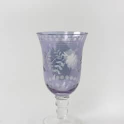 Bohemian Crystal Style Glassware - Floral Etching Detail - Styylish