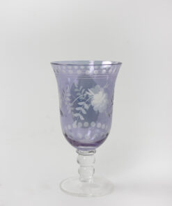 Bohemian Crystal Style Glassware - Floral Etching Detail - Styylish
