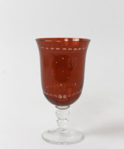 Bohemian Crystal Style Glassware - Single Red Glass - Styylish