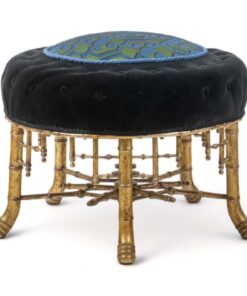 Pouf with Gilded Wood - Styylish