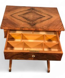 Biedermeier Sewing Table- with open drawer- Styylish