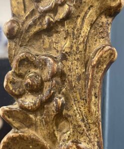 18th century Gilt Wood Mirror- detail of left side- Styylish