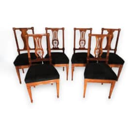 Set of Six Neoclassical Chairs, South Germany 1800