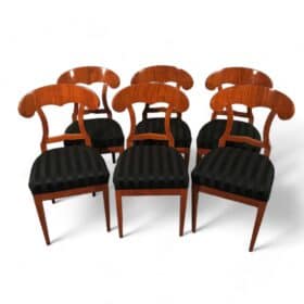 Set of Six Biedermeier Chairs, Cherrywood 1820