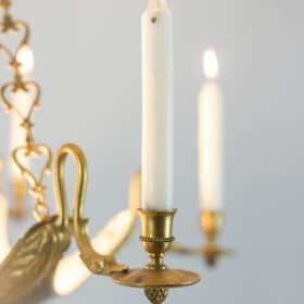 Maison Baguès Empire Style Chandelier in Gilded Bronze, 1950s