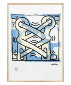 Blue Keith Haring Silkscreen - Styylish